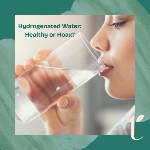 Functional medicine patient drinking water