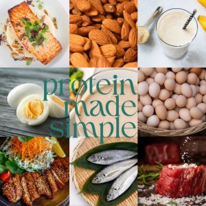 Image of various protein-rich foods